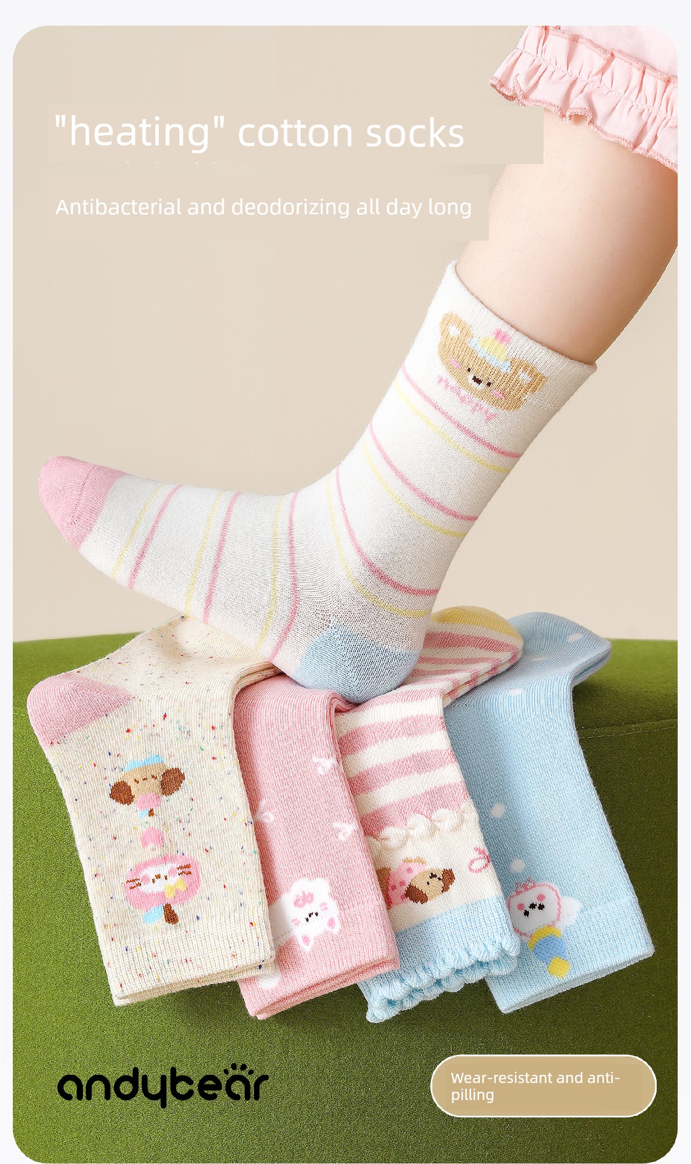 Children's Socks for Girls, Autumn Style, Class A, Mid-Calf Socks, Seamless Cotton Socks for Baby Girls, Princess Socks for Kids — 2