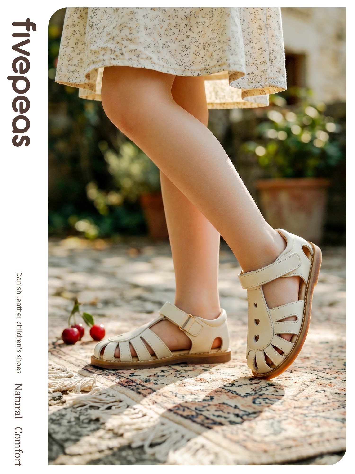 Fivepeas Cowhide Summer Lolita Children's Sandals — 3