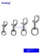 304 stainless steel single-head hook double-head P-hook submersible chain head universal rotating chain spring buckle pet dog hook hook