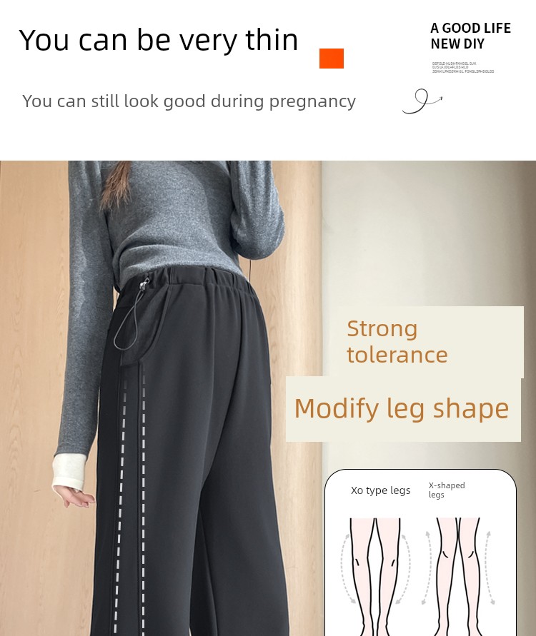 Maternity Pants for Autumn and Spring, Thin Style for Outerwear, Non-Tight on the Belly, Petite Size, Suit-Style Flared Pants, Narrow Version, Slightly — 10