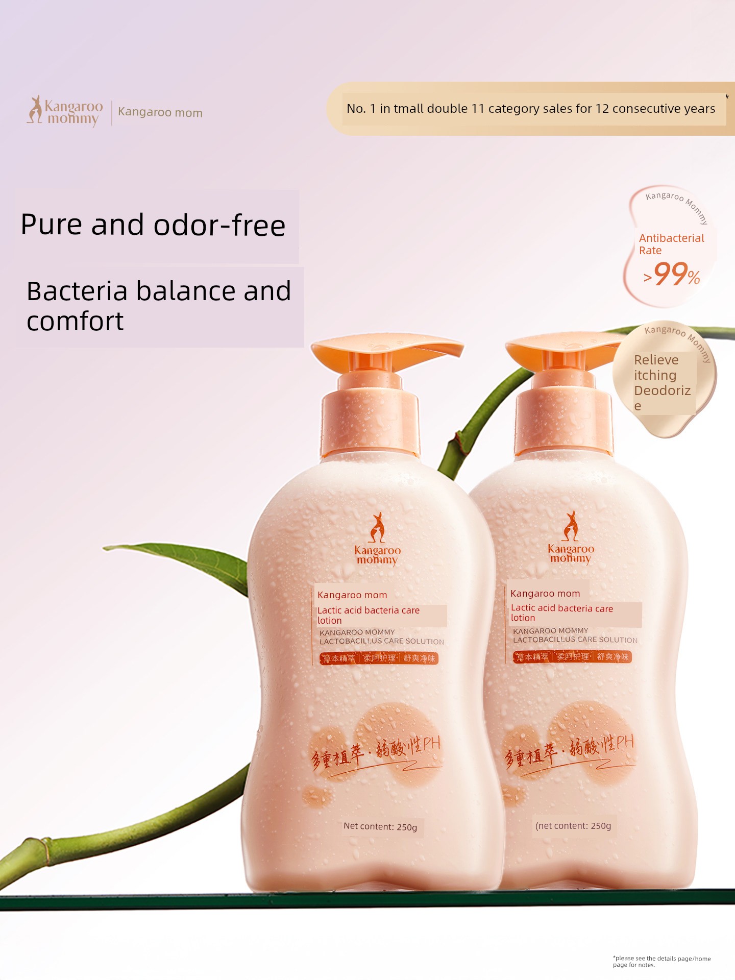 Kangaroo Mom Lactobacillus Care Lotion for Pre-Pregnancy Intimate Care, Cleansing, Anti-Itch, Antibacterial, Deodorizing, and Odor Removal