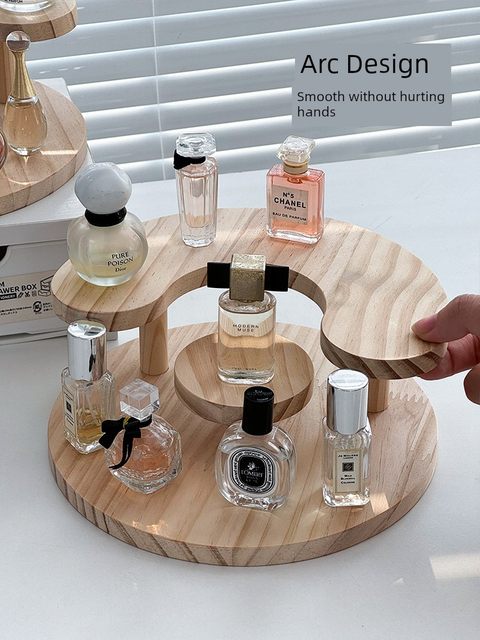 Perfume rack Household desktop cosmetic storage box Dressing table step tray Advanced skin care product storage rack