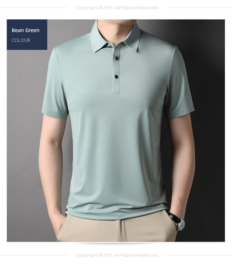 summer Polo shirt business affairs Cool feeling No iron Short sleeve T-shirt