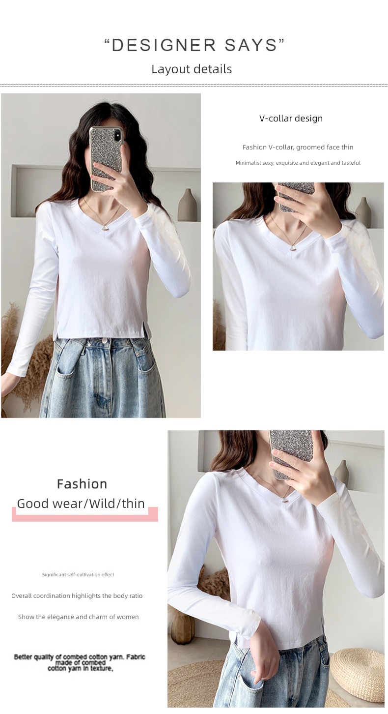 Long sleeve ins jacket Minority Exposed navel Undershirt T-shirt