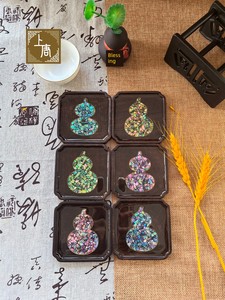 No-Fretting Mother-Of-Pearl DIY Material Kit Shell Coaster [Gourd] Team Building