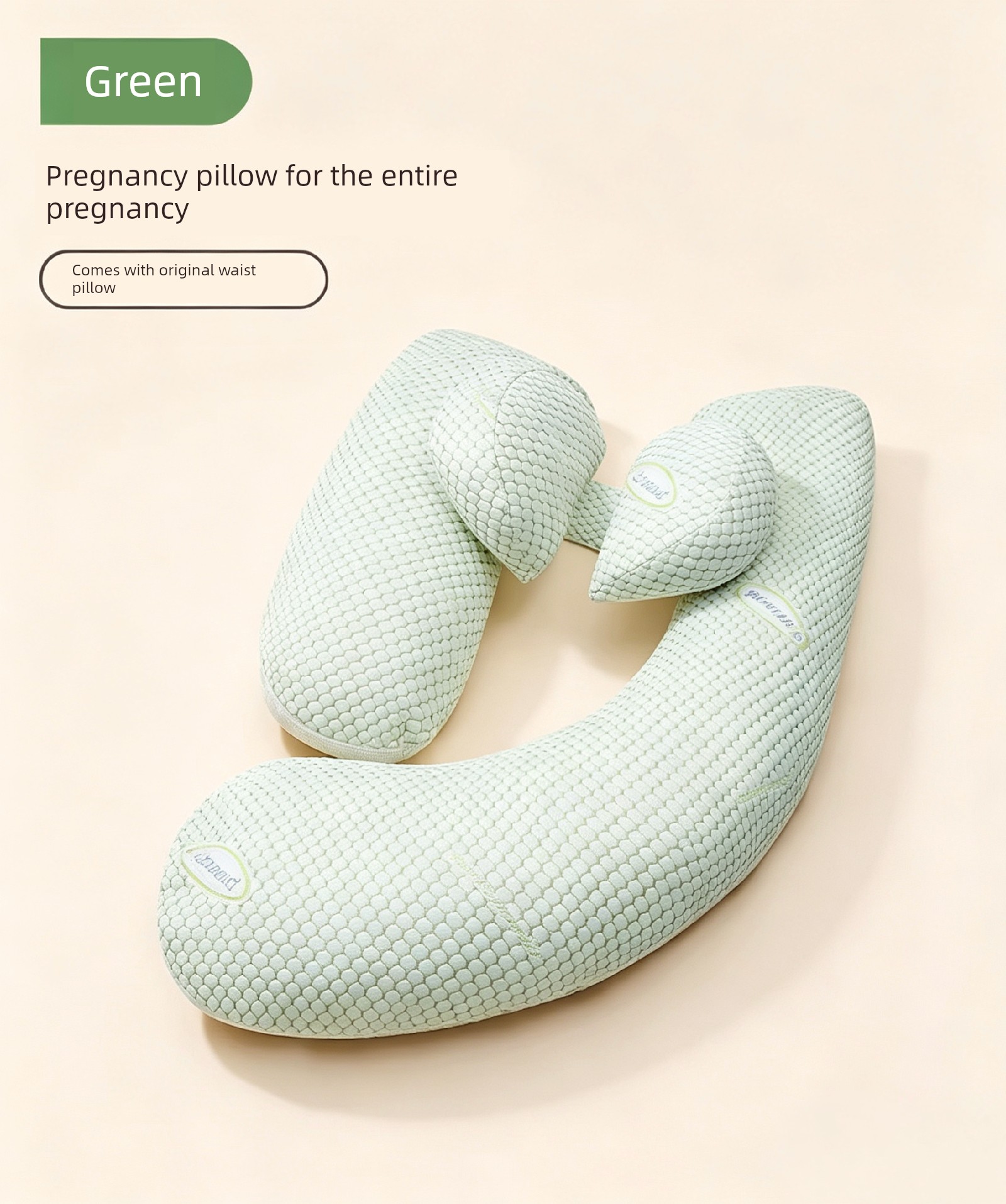Invebaby Pregnancy Pillow for Waist Support, Side Sleeping, and Belly Support, Special Pillow for Sleeping during Pregnancy, Gift — 20