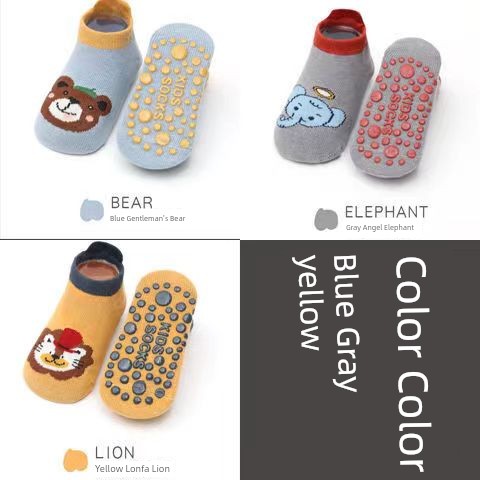 Baby Socks Spring and Autumn Pure Cotton Thin 6-December Baby Indoor Cartoon Toddler Non-Slip Socks Children's Floor Socks — 5