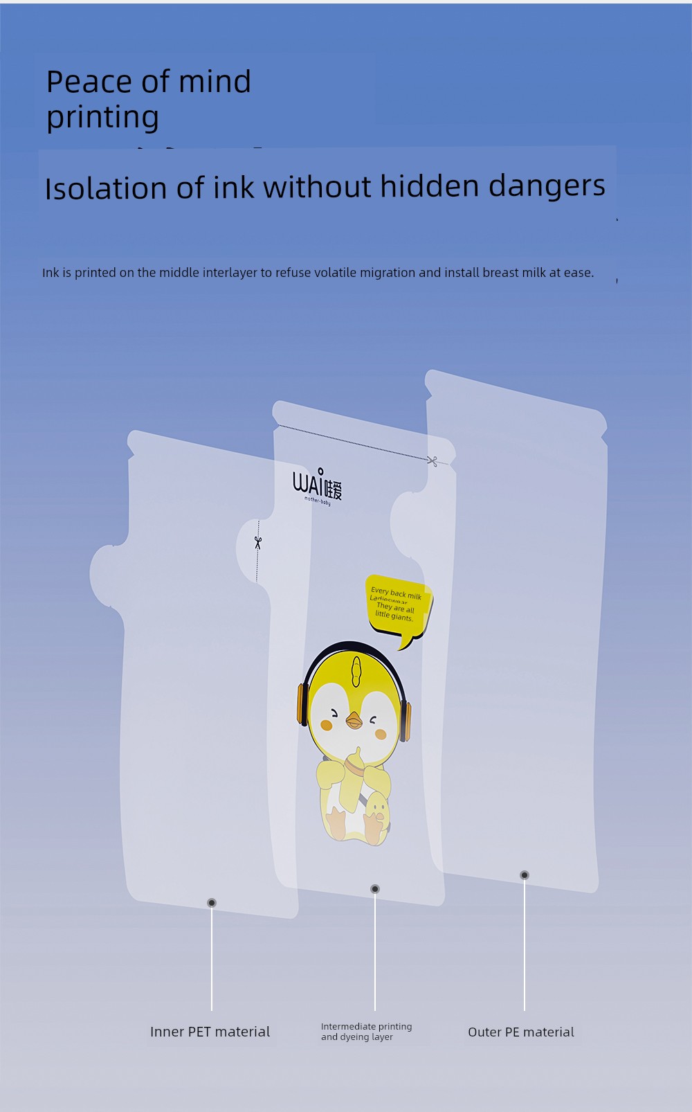 WOAI Small Capacity 100ml Breast Milk Dedicated Breastmilk Storage Bags — 8