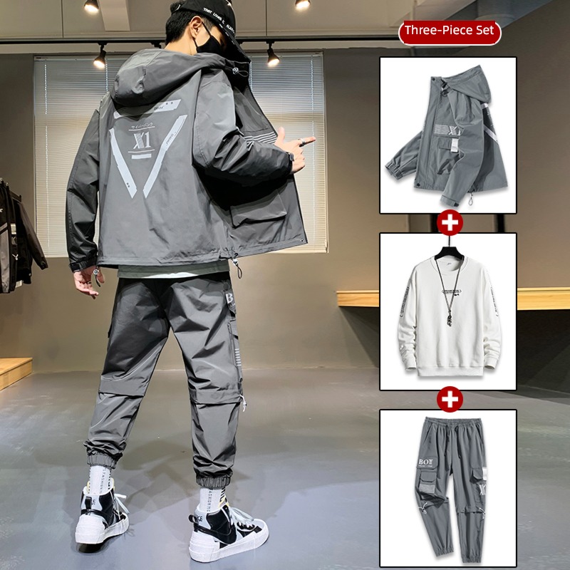 tide Spring and Autumn leisure time motion collocation schoolboy loose coat