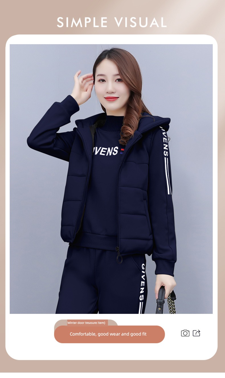 Foreign style Plush thickening ma'am Autumn and winter Athletic Wear