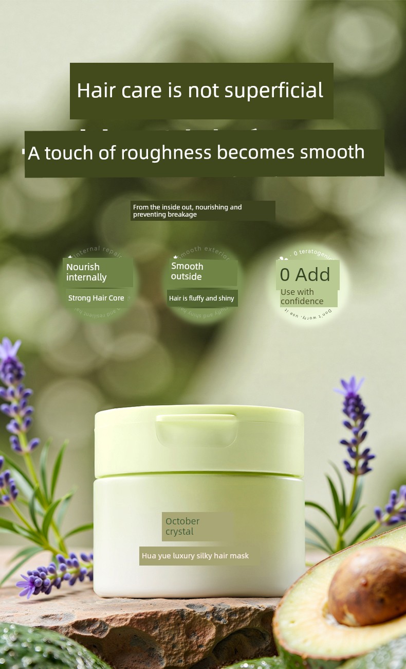 October Crystal Flower Delight Hair Mask for Pre-Pregnancy: Smooth and Silky, Improves Frizz, Hair Care, Moisturizing, Nourishing, Anti-Hair Breakage — 4