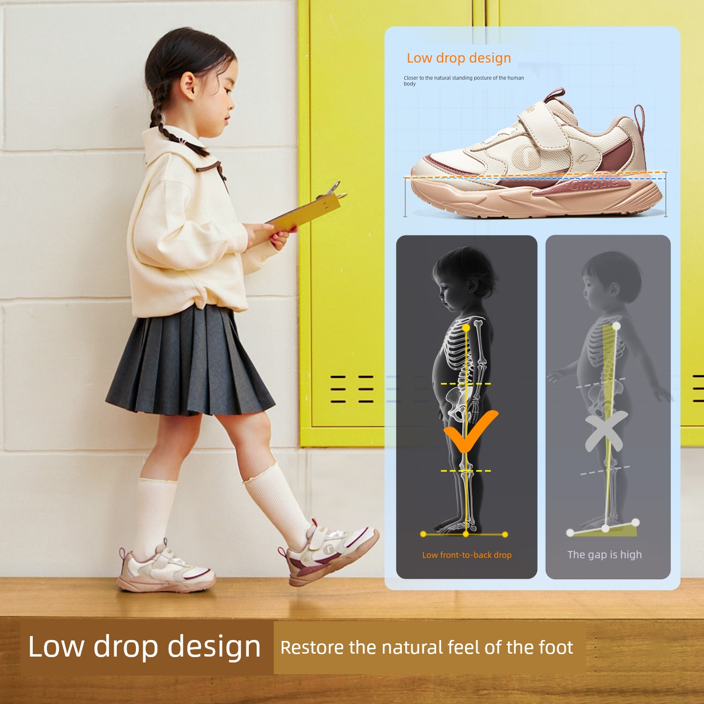 Genopu Functional Shoes, Spring and Autumn Models, Sweet and Cool Girl Style, Unisex Baby Shoes, Toddler Shoes, Gw1803