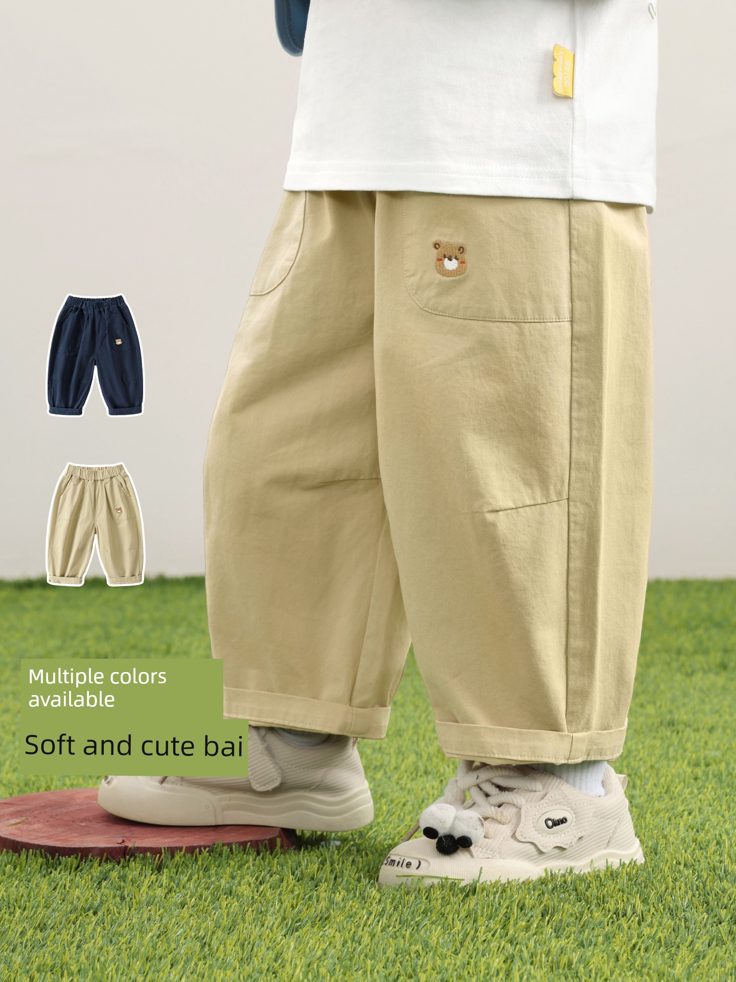 Children's Pure Cotton Pants Spring and Autumn Style Boys' Casual Pants 2026 New Model Baby Autumn Clothing Girls' Long Pants Autumn Outfit — 2