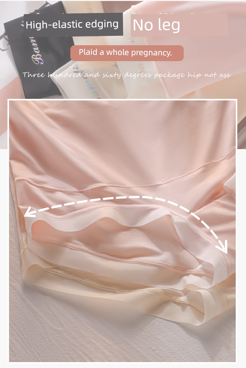 Pregnant Women's Underpants Ice Silk Seamless Purified Cotton Crotch Plus Size 100.00kg Special Underwear for Early and Late Pregnancy Thin — 11
