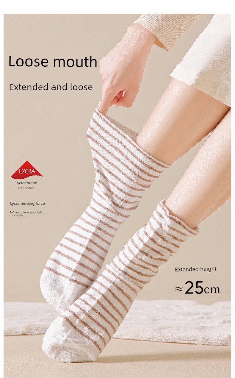 Special Maternity Socks for Postpartum Women, Loose-Fitting and Non-Binding, Thin Autumn Style, Pure Cotton Women's Socks, Mid-Calf Socks for Sleeping — 8
