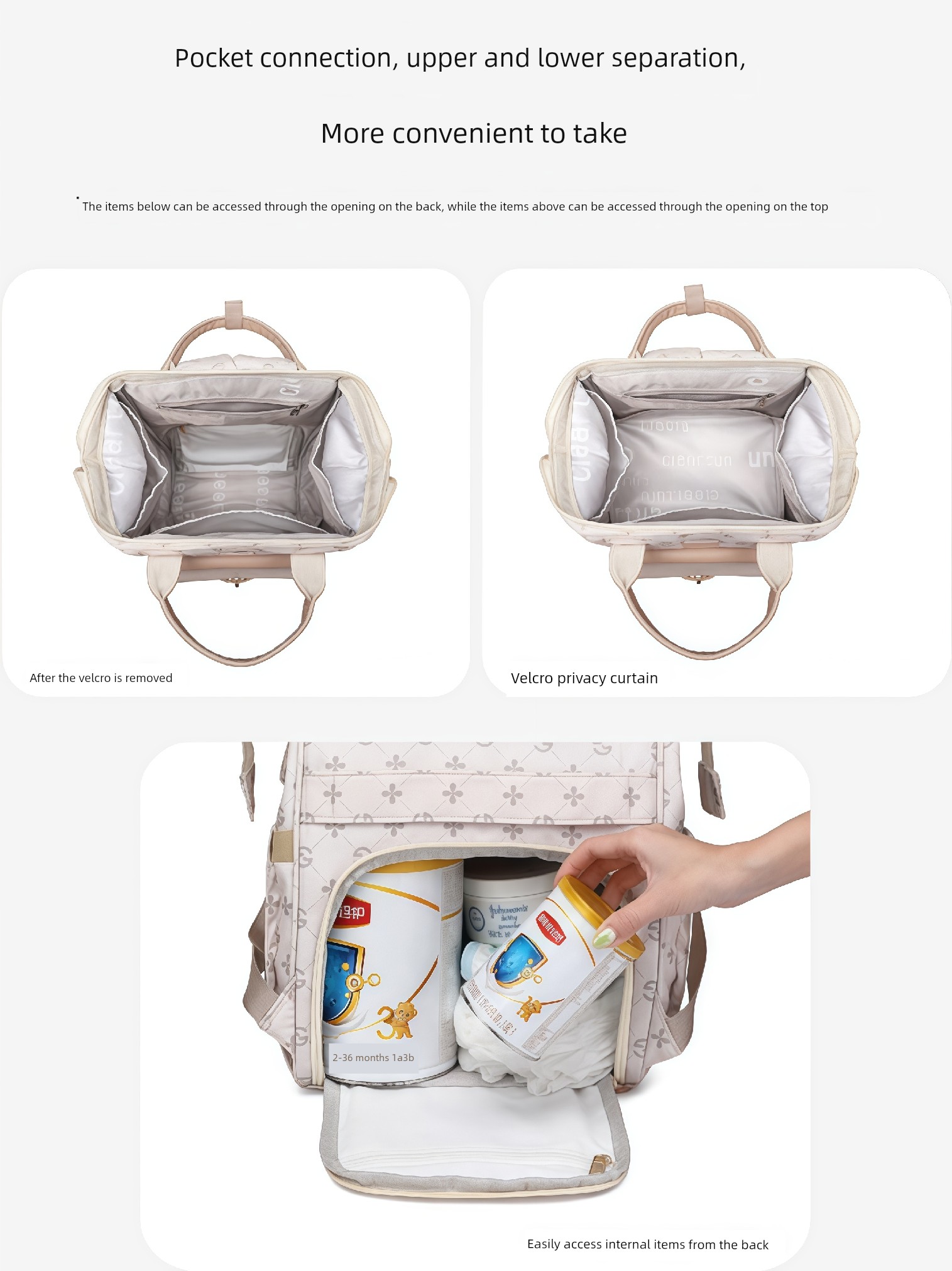 New Fashionable Mommy Bag, Multi-Functional, Large-Capacity, Waterproof Mother-Child Backpack, Lightweight Bag for Moms to Carry When Going Out with Their — 4