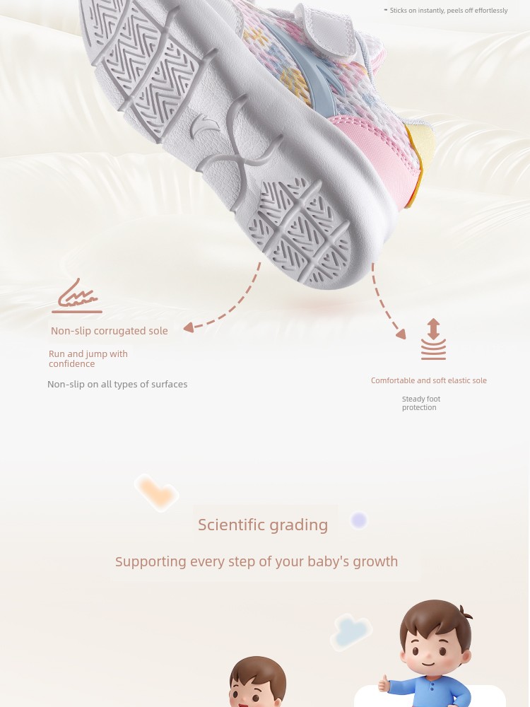 Anta Kidsren's Infant Running Shoes for Men and Women, 2026 New Spring and Summer Mesh Breathable Non-Slip Baby Toddler Shoes — 4