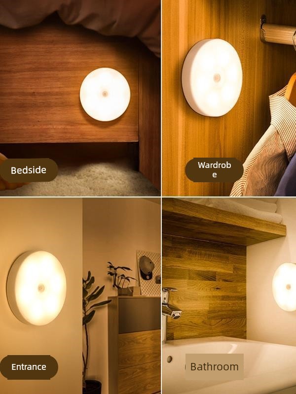 Brand Nfc High-Quality Light, Electromagnetic Smart Light, Small Night Light, Motion Sensor, Human Body Sensing, Bedroom Cabinet, Sound Control, Bed