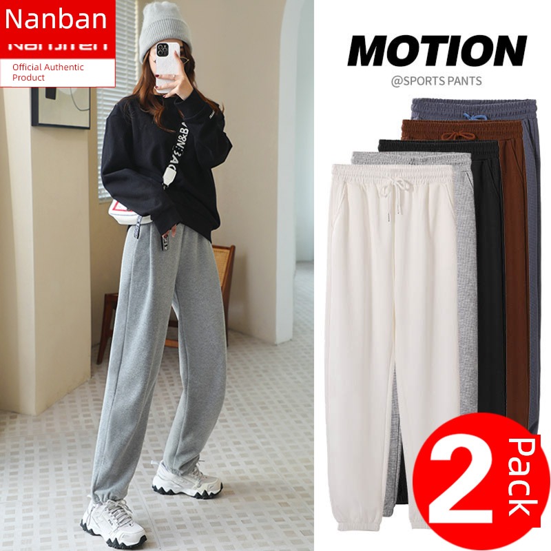 Wolfgang Spring, autumn and winter leisure time thickening grey Sports pants