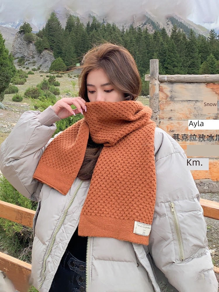 winter Labeling female Simple and versatile thickening Knitting wool