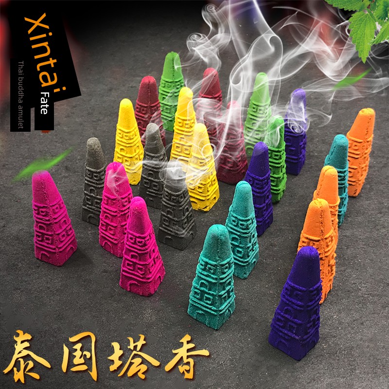 Authentic Thai Buddhist Amulets, Incense for Offering, Natural Floral Fragrance, Black and Gold Jasmine Incense, Calming, Sleep-Aiding, and Purifying