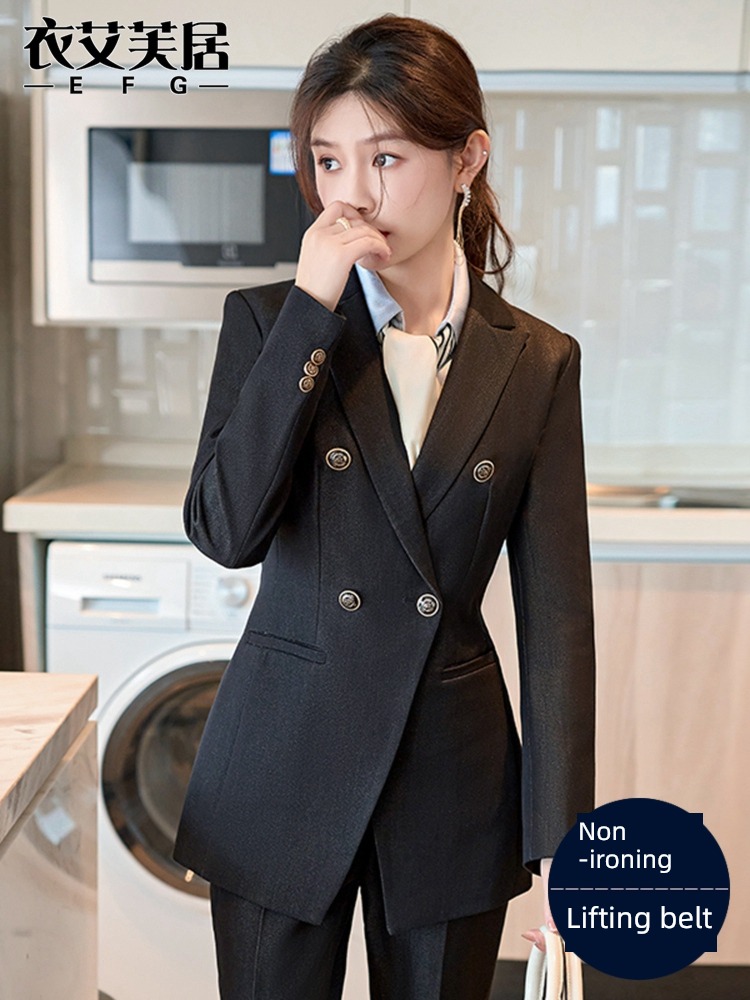 occupation Suit female 2022 new pattern Autumn and winter commute temperament college student interview ma'am formal wear coverall