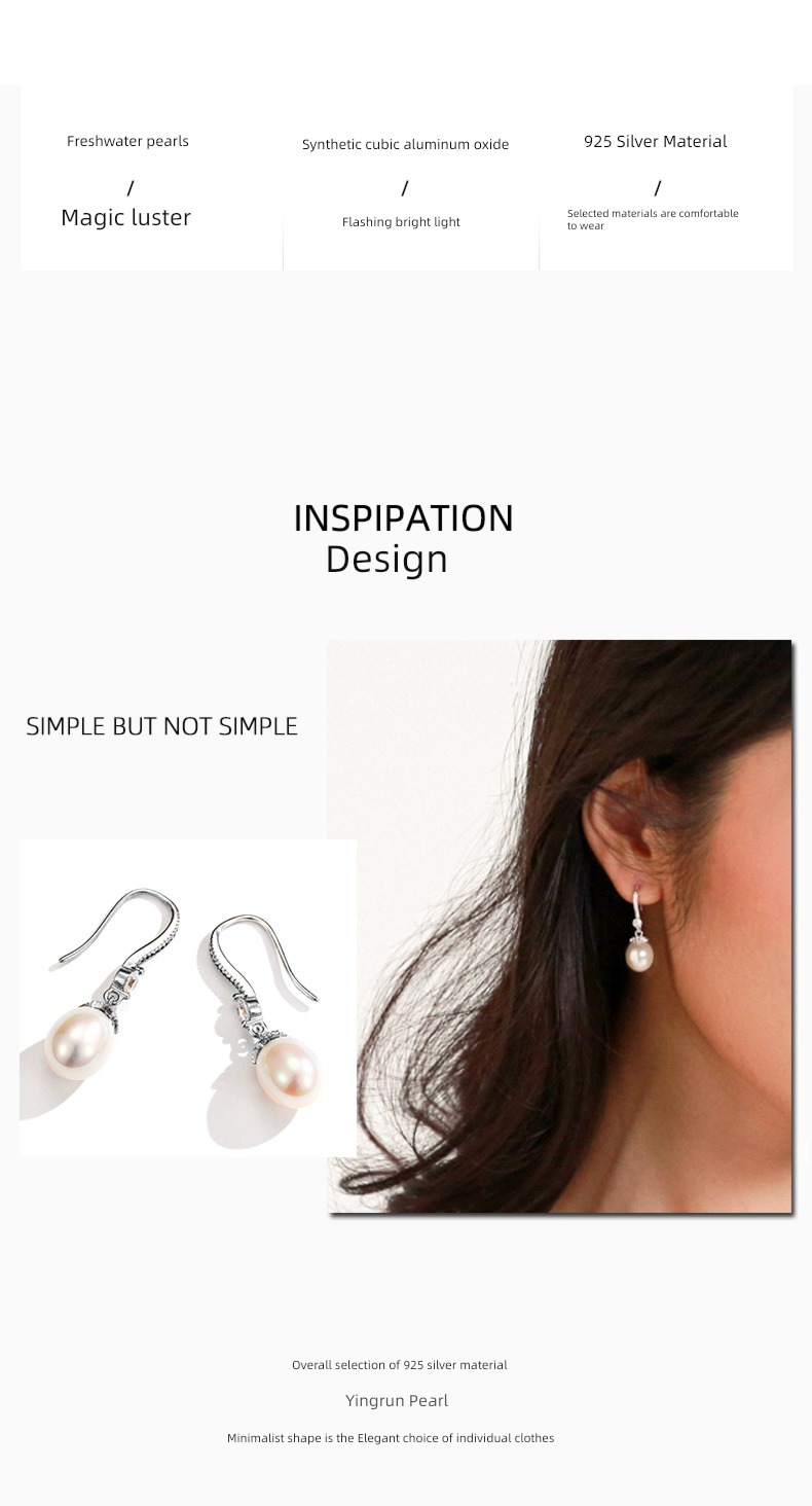 Earrings Earrings 2021 The new female Minority Pearl