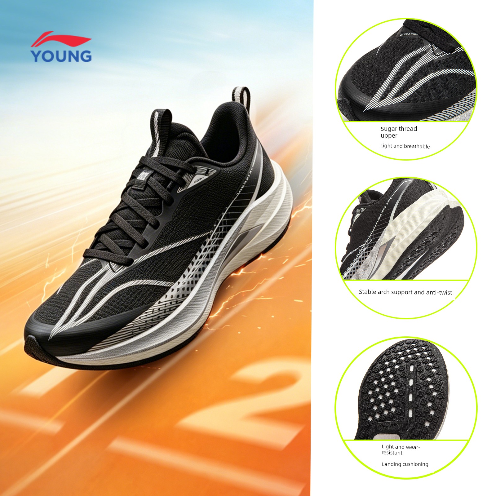 Li Ning Children's Shoes Chitu 9 Pro Young Running Shoes for Boys and Girls, 2026 New Autumn Youth Children's Shoes — 5