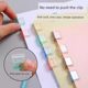 Transparent push-push clamp clamp test paper storage traceless binding office documents stationery fixed small clips swallow tail clip