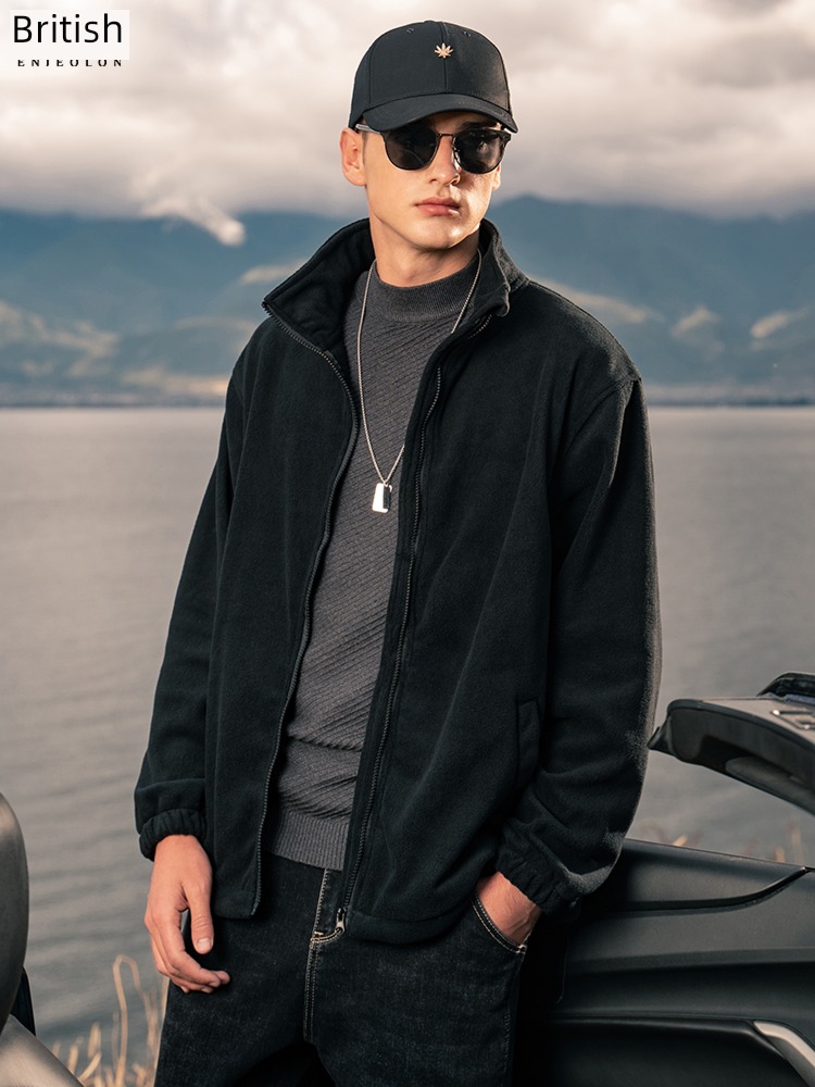 Ying julun Autumn and winter stand collar Windbreak Fleece zipper