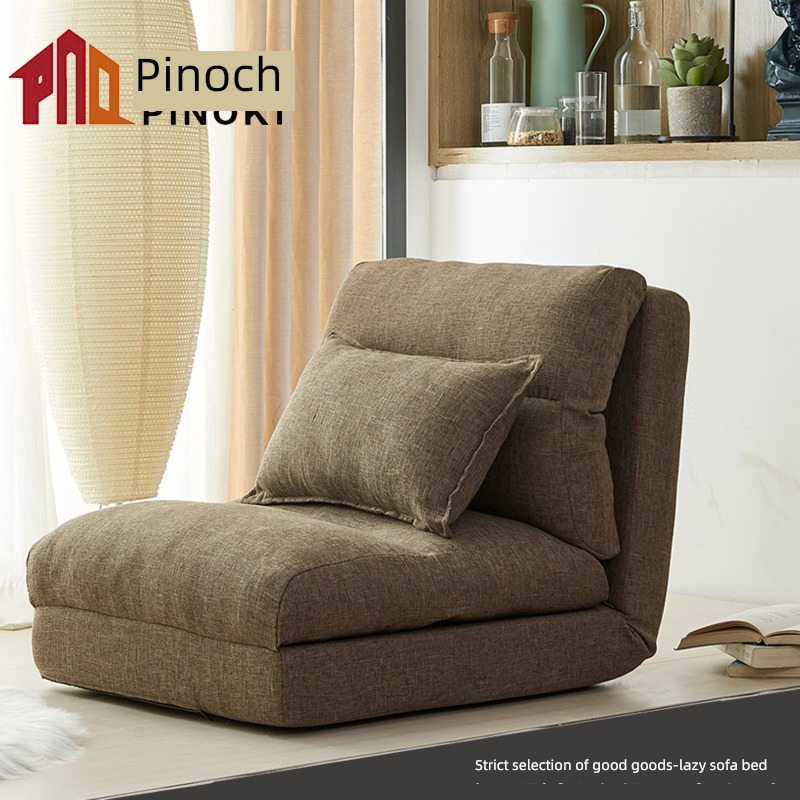 Pinocchio Japanese  Foldable Lazy man Sofa bed Tatami deck chair bedroom side chair bay window Removable and washable Fine hemp