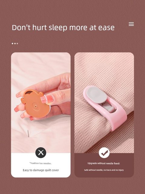 Quilt fixing device quilt cover quilt cover fixing tool anti-run invisible needle-free safety buckle quilt winter anti-slip