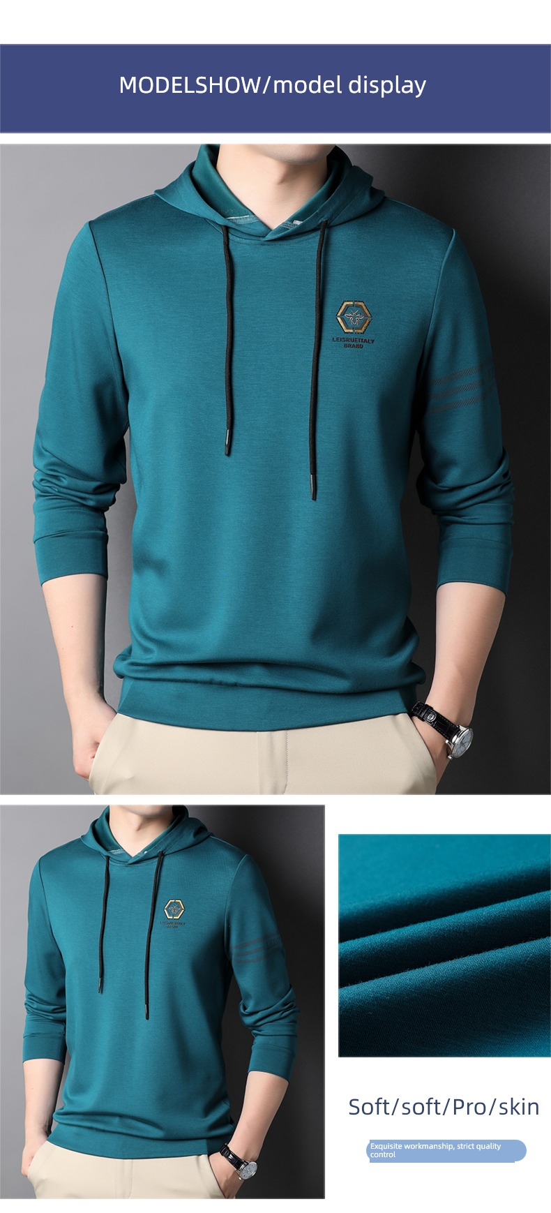 hyz  Spring and Autumn Compassionate Undershirt Hooded Sweater