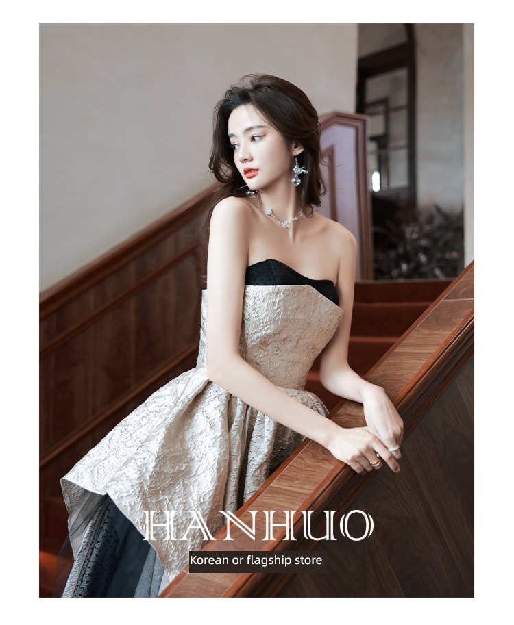 Dress skirt high-end A lady of temperament vocal music Art examination undergarment covering the chest and abdomen