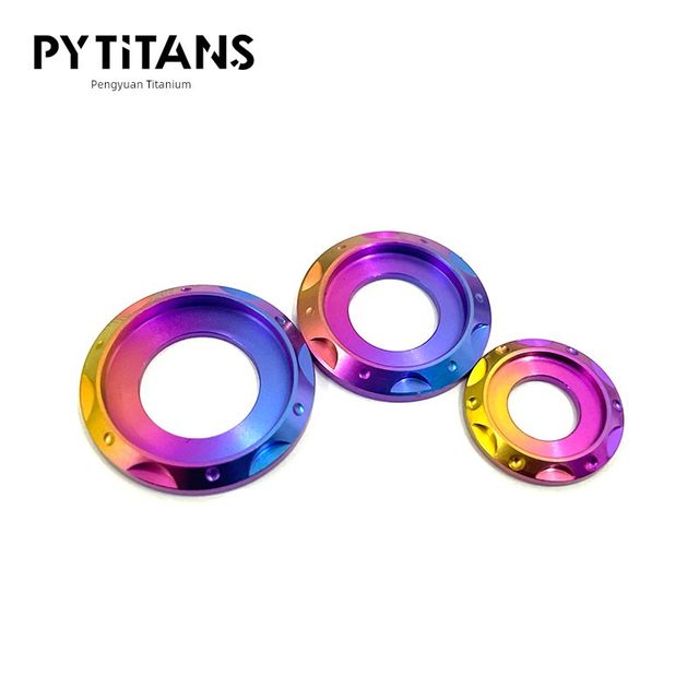 PYTITANS factory direct sales titanium alloy fancy step gasket washer screw gasket M6/M8/M10