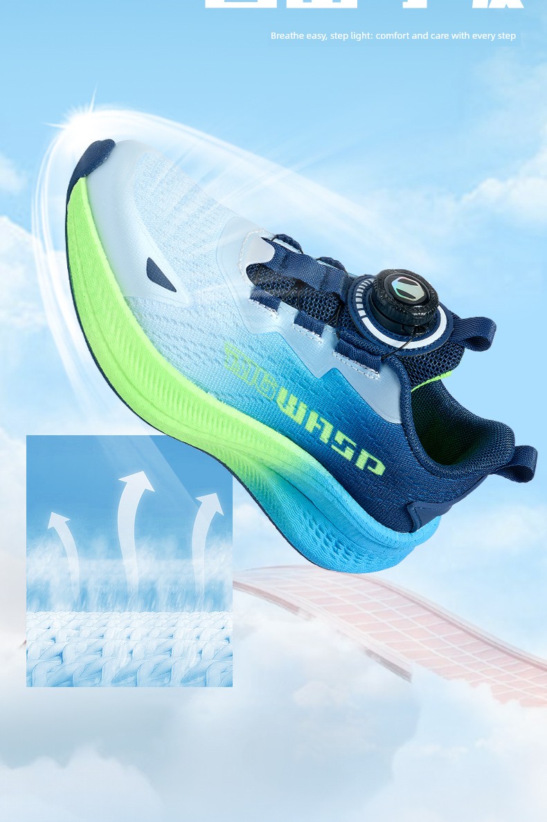 Lightweight Bumblebee Children's Shoes, Boys' Sports Shoes, Mesh Breathable Shock-Absorbing Non-Slip Youth Mesh Shoes, Kidsren's Running Shoes — 8