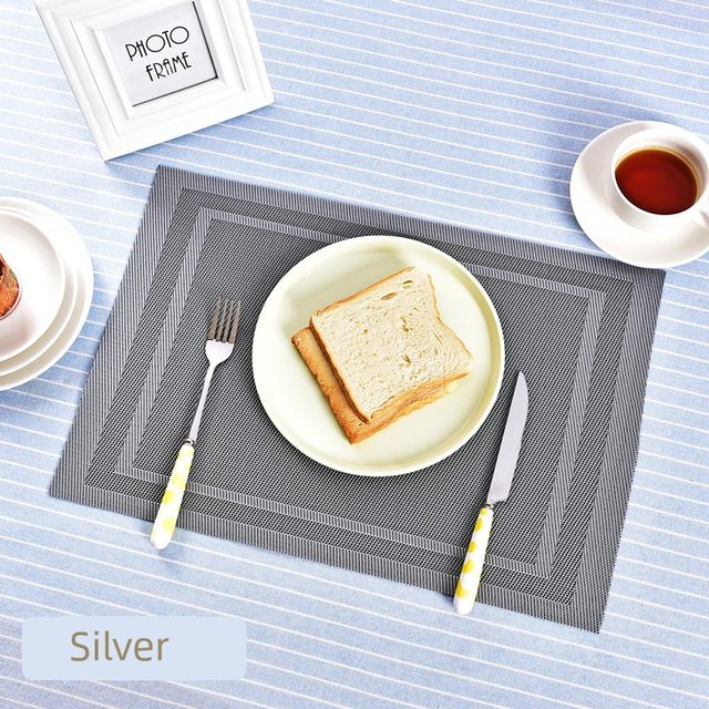 Placemat Western placemat high-end heat insulation pad waterproof and oil-proof PVC dining table home hotel tableware pad anti-scalding pad