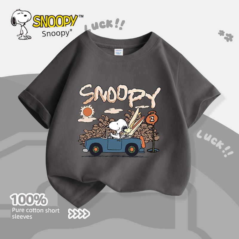 Snoopy Boys' Outfit Summer 2026 New Boys' Ice Silk Anti-Mosquito Pants Summer Short-Sleeve T-Shirt Children's Sportswear — 6