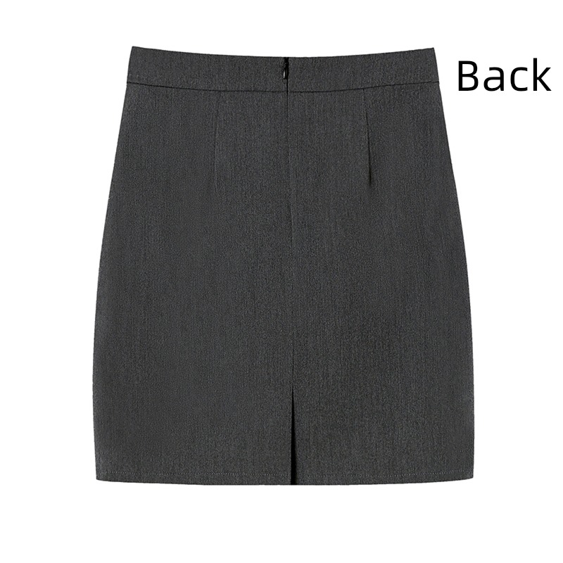 occupation dark grey work Short skirt summer Thin money suit