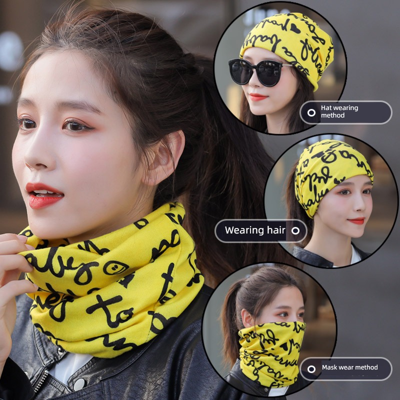 female winter thickening Spring and Autumn Hat one Neckline