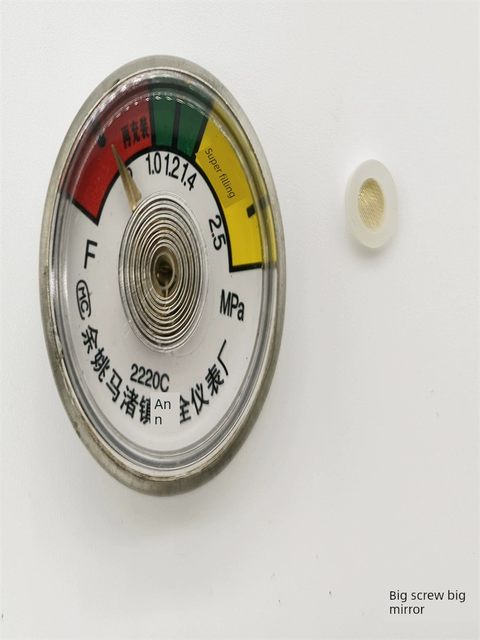 消防器材水基/干粉灭火器配件阀门压力表不锈钢出口 膜片表2.5MPa