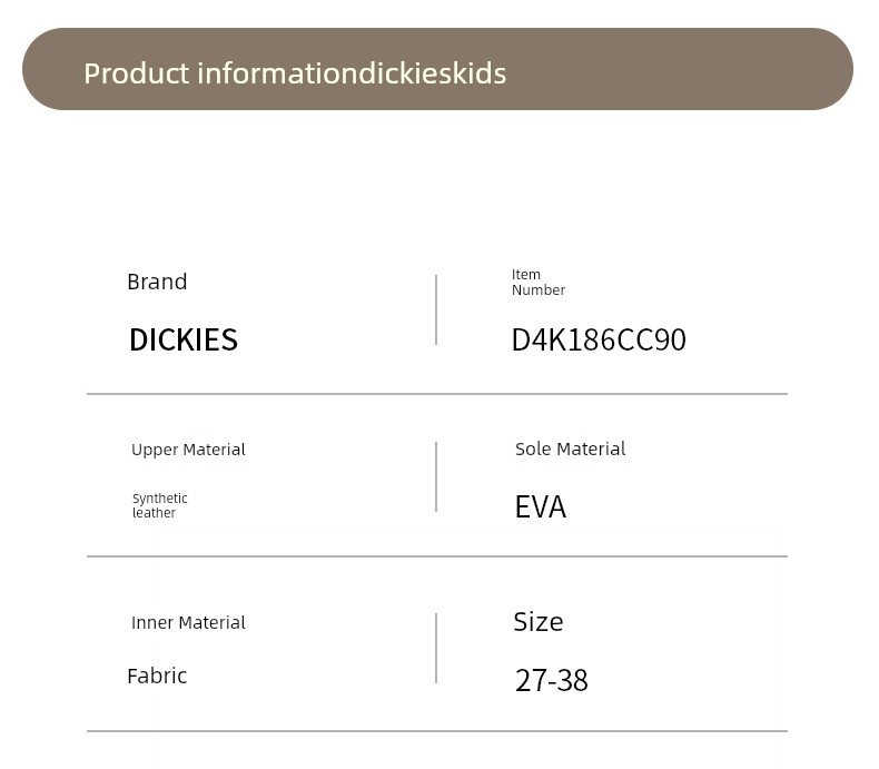 Dickies Medium and Large Children's White Shoes for Boys and Girls 2026 Autumn New Thick-Soled Non-Slip Kidsren's Sports and Casual Shoes — 1