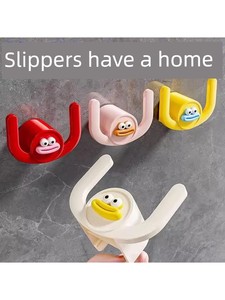 Bathroom Slipper Rack, Toilet Wall Slipper Hanger, Drainage Hook, No-Drill Bathroom Shoe Storage Organizer