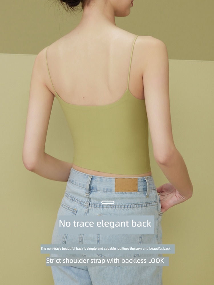 Beautiful back female All in one summer Thin money undergarment covering the chest and abdomen Thin sling