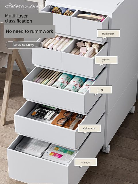 File drawer storage cabinet mobile A4 thickened office storage cabinet desktop multi-layered sewing cabinet