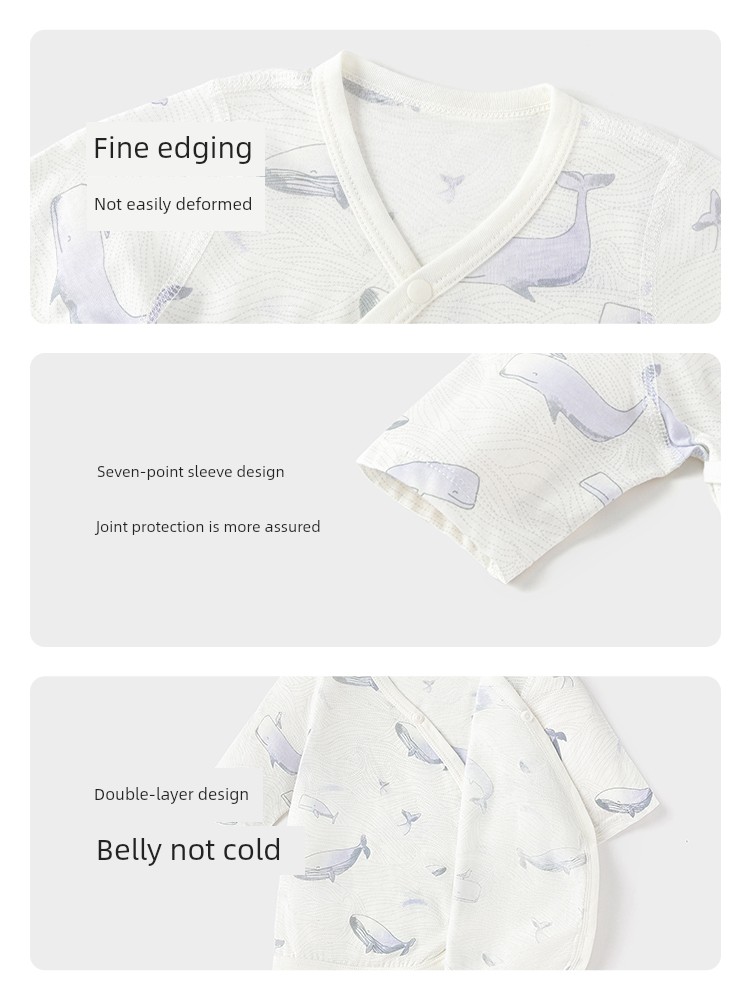 Babylove Newborn Romper Spring and Summer Pure Cotton Baby Triangle Romper Baby Clothes but Not Whale-Themed — 4