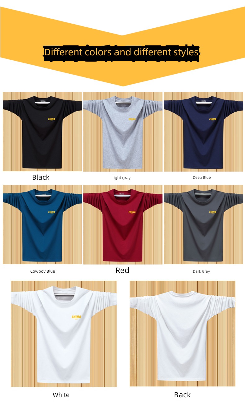 Chaopai Chinese style Xinjiang cotton man Long sleeve T-shirt