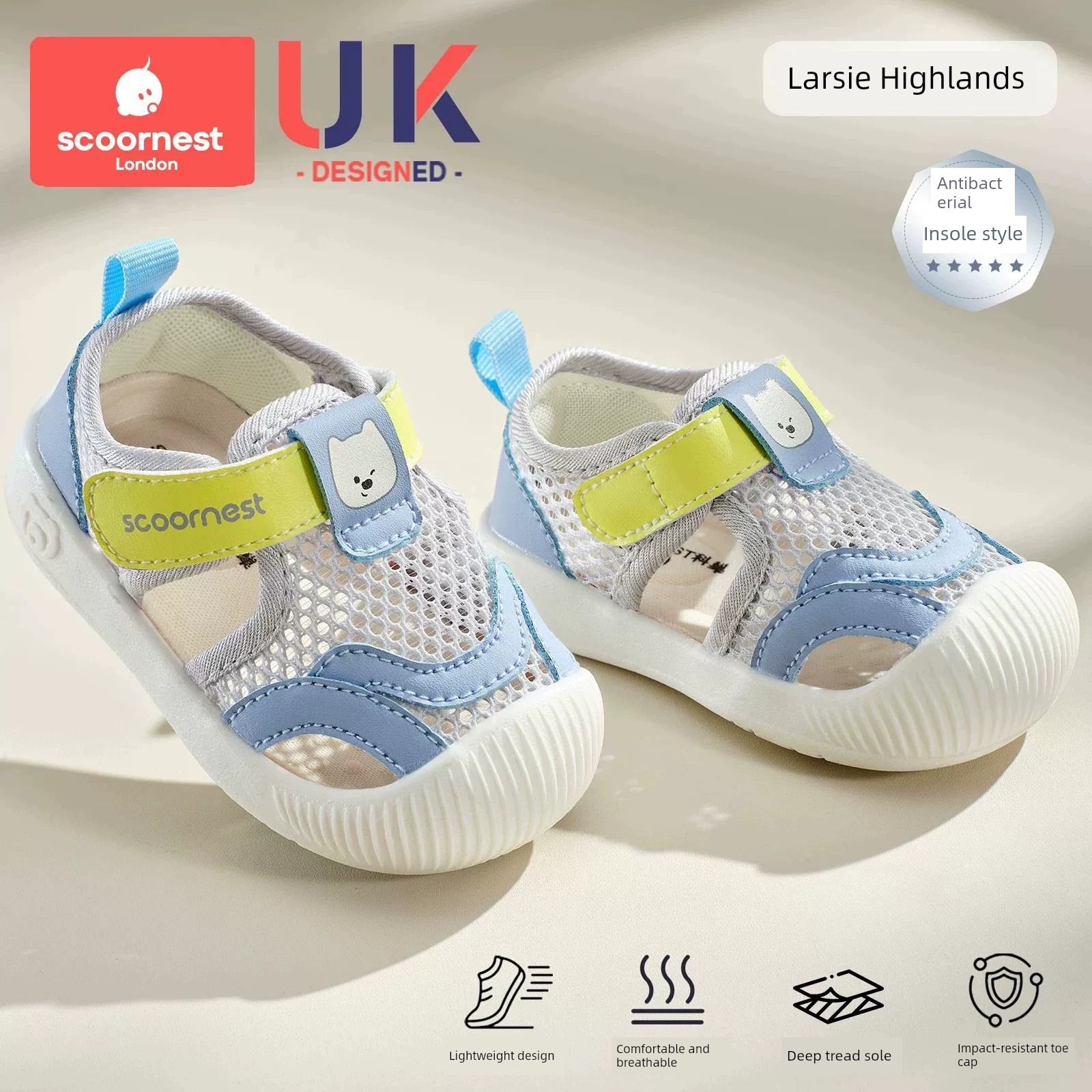 Kechao Kidsren's Baby Toddler Shoes Spring and Summer Functional Shoes for Boys and Girls with Soft Soles Indoor Baby Breathable Mesh Anti-Slip Shoes — 2