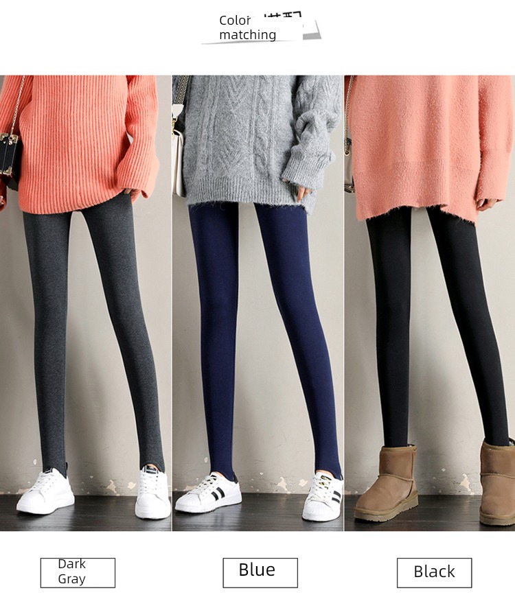 ma'am pure cotton Self-cultivation Show thin Step on one's feet Plush Leggings