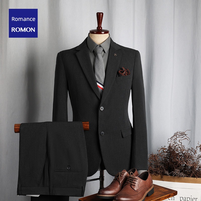 Romon autumn Casual and versatile Self-cultivation man 's suit suit